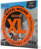 D'Addario EXL110-7 струны для 7-струнной электрогитары, Regular Light, никель, 10-59