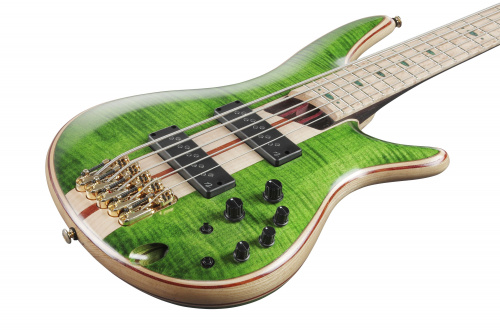 IBANEZ SR5FMDX-EGL электрическая бас-гитара, 5 струн, корпус ясень с топом из огненного клёна, цвет изумрудный зелёный фото 7