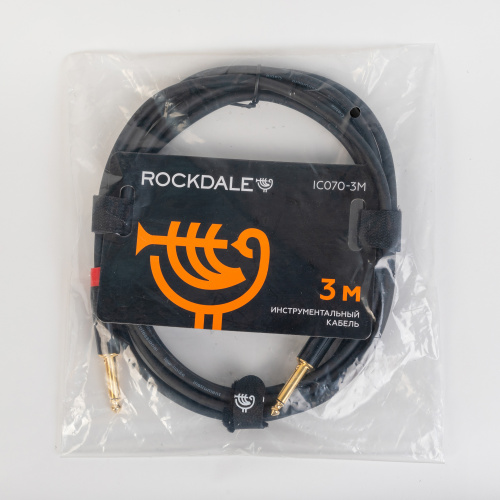 ROCKDALE IC070-3M инструментальный кабель, позолоченные металлические разъемы mono jack, цвет черный, 3 метра фото 7