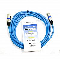 Invotone ACM1105B Микрофонный кабель, XLRF — XLRM, длина 5 м (синий)