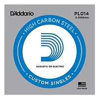 D'ADDARIO PL014 Single Plain Steel 014 одиночная струна