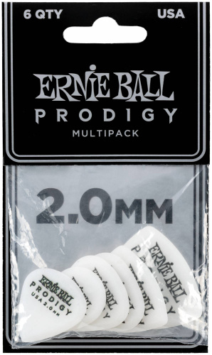 Ernie Ball 9343 Компл.медиаторов. Prodigy/2mm/Белые/6шт/цена за комплект фото 2