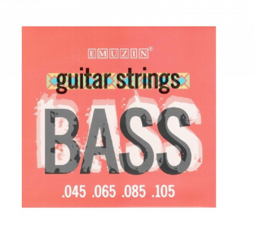EMUZIN BASS 4S45-105 струны для 4- струны для бас гитары -гитары, .045-105, обмотка из нержавеющей