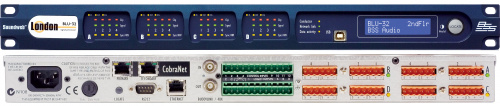 BSS BLU-32 аудио-матрица без процессора, шасси. CobraNet. Установка опциональных карт - до 16 аналоговых или цифровых вх. или вых. Прибор не совмесим 