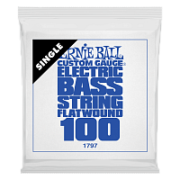 Ernie Ball 1797 струна одиночная для бас-гитары Серия Flatwound Калибр: 100 Сердцевина: шестигр