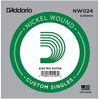 D'ADDARIO NW024 одиночная струна для электрогитары .024 обмотка никель