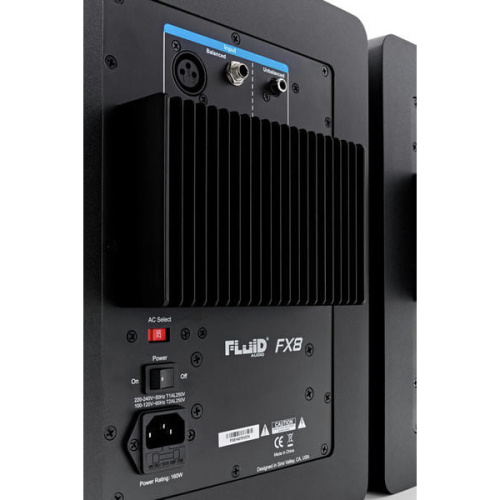 Fluid Audio FX8 пара мониторов, двухполосные, 80 Вт НЧ, 50 Вт ВЧ, автоотключение фото 2