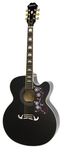EPIPHONE EJ-200SCE Black (w/ Fishman PreSys) гитара электроакустическая, цвет черный фото 3