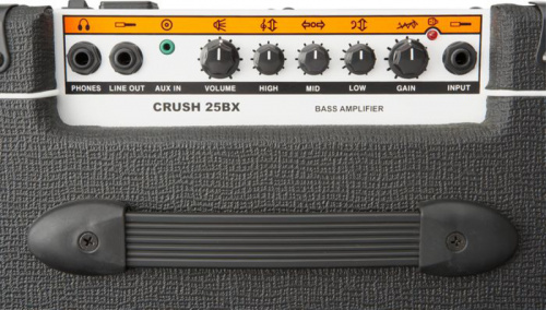 Orange CR-25BX-BLK Комбо для бас-гитары, 8", 25Вт, 3х полосный эквалайзер, гейн, цвет черный фото 2