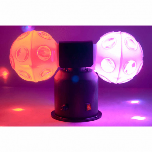 American DJ Jelly Cosmos Ball светодиодный прибор, состоящий из 2-х вращающихся шаров с 60 лучами в фото 3