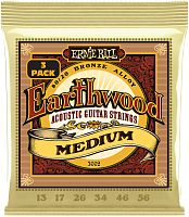 ERNIE BALL 3002 набор из 3х комплектов для акуст.гитары Earthwood Medium 80/20 Bronze (13-56)