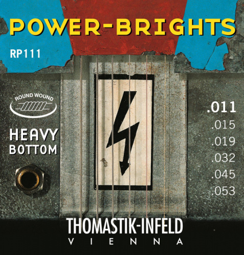 THOMASTIK RP111 струны серии Power-Brights для электрогитары, 11-53