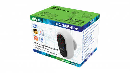 RITMIX IPC-240B-Tuya Wi-Fi аккумуляторная камера наблюдения IPC-240B-Tuya, магнитный держатель, запись видео в разрешении Full HD 1080p 2Мр, трансляци фото 8