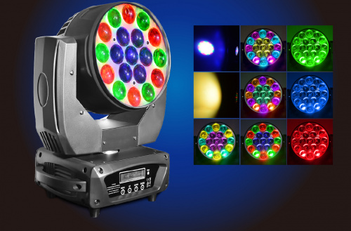 Involight LEDMH1915ZW LED вращающаяся голова 19x15Вт RGBW 4в1, Зум 6°-65° фото 3