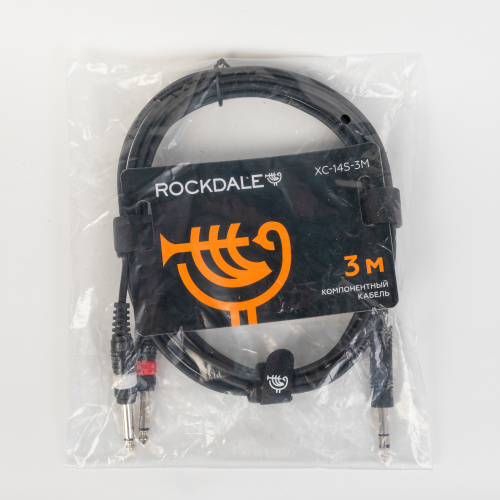 ROCKDALE-14S-3M готовый компонентный кабель, разъемы 2 mono jack - stereo jack, 3 метра фото 6