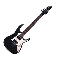 REDHILL STM100/BK эл. гитара уменьш., Superstrat, 600мм, H+H, 1V/1T/5P, тополь+клен, цвет черный