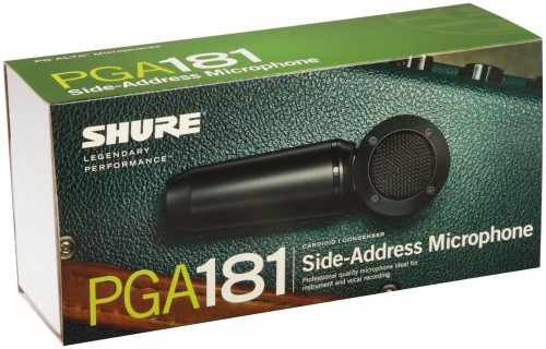 SHURE PGA181-XLR кардиоидный конденсаторный микрофон боковой направленности, с кабелем XLR -XLR фото 2