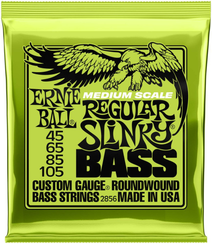 ERNIE BALL 2856 струны для бас-гитары Regular Slinky Nckl Wnd Medium Scale (45-105)