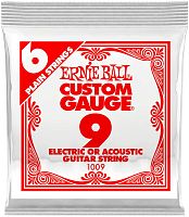 Ernie Ball 1009 струна для электро и акустических гитар. Сталь, калибр .009