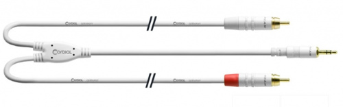 Cordial CFY 3 WCC-LONG-SNOW кабель Y-адаптер джек стерео 3.5мм 2xRCA, 3.0м, белый