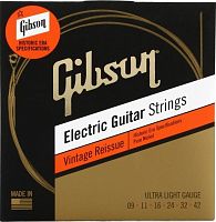 GIBSON SEG-HVR9 VINTAGE REISSUE ELECTIC GUITAR STRINGS, ULTRA LIGHT GAUGE струны для электрогитары, .09-.042