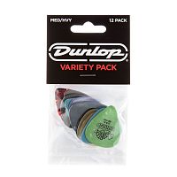 Dunlop Variety PVP102 12Pack набор из 6 видов популярных медиаторов средние/ жесткие, 12 шт.