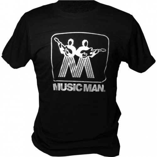 Ernie Ball 4631 футболка. Черный цвет/Лого Music Man (Два гитариста) спереди/Размер L