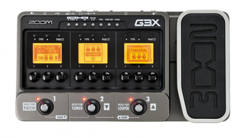 Zoom G3X педаль эффектов с встроенным эмулятором кабинета и педалью с назначением эфф/БП в комплекте фото 3