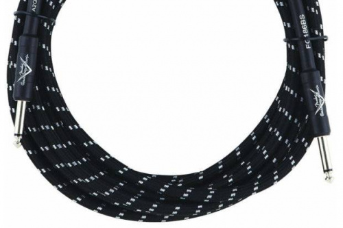 FENDER CUSTOM SHOP 18.6" INSTRUMENT CABLE BLACK TWEED инструментальный кабель, 5,5 м, чёрная твидова фото 2