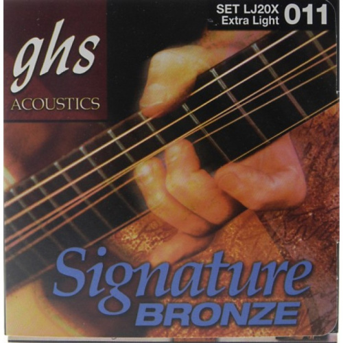 GHS LJ20X Струны для акуст.гитары сплав бронзы (медь-цинк-фосфор) (11-14-22-30-38-50)