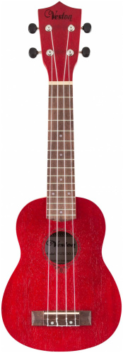 VESTON KUS100 RD укулеле, сопрано, сапеле, красная
