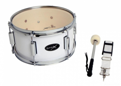 BASIX Marching Tenor Drum 14х10" барабан маршевый с ремнем и колотушкой, белый