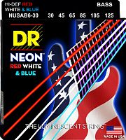 DR NUSAB6-30 HI-DEF NEON струны для 6-струнной бас гитары с люминесцентным покрытием в палитре