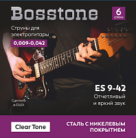 Bosstone Clear Tone ES 9-42 Струны для электрогитары сталь с никелевым покрытием калибр 0.009-0.042