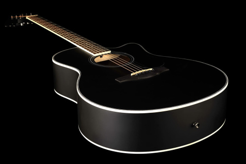 KEPMA A1CE Black Matt электроакустическая гитара, цвет черный, в комплекте 3м кабель фото 3