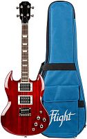 FLIGHT Pioneer Tenor CR электроукулеле, SG, тенор, чехол