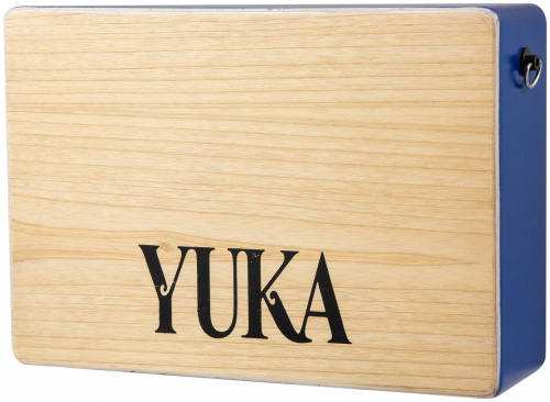 YUKA LT-CAJ1-WTBL тревел-кахон, фиксированный подструнник, тапа белый тик, корпус синий, ремень фото 8