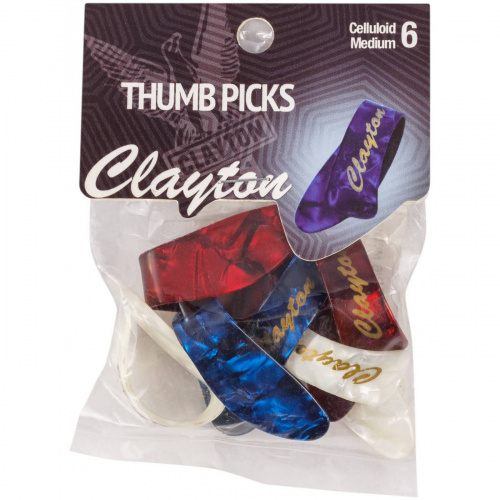 CLAYTON CTBP/6 медиаторы-когти на большой палец, пластик 6 шт./упак фото 2