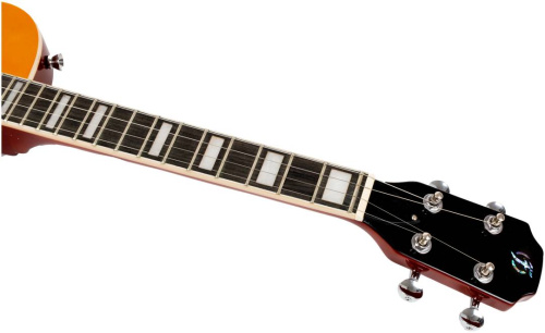 FLIGHT Centurion Tenor VB электроукулеле, Les Paul, тенор, цвет Vintage Burst, чехол фото 4