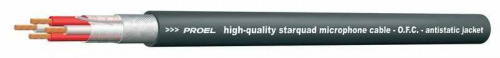 Proel QUAD420 Микрофонный кабель STARQUAD 4 х 0.22мм2, медный экран, антистатическая, анти-абразивна