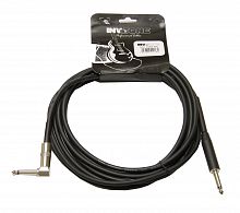 Invotone ACI1204BK инструм. кабель, mono jack 6,3 — mono jack 6,3 угловой, длина 4 м (черный)