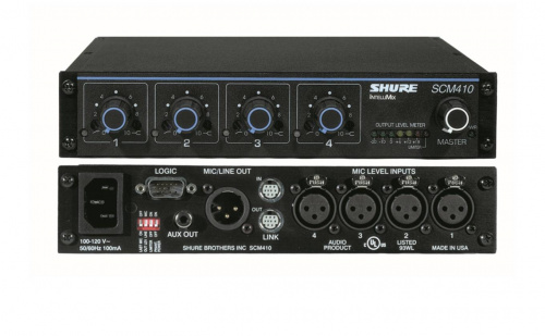 SHURE SCM410E 4-х канальный автоматический микрофонный микшер фото 2