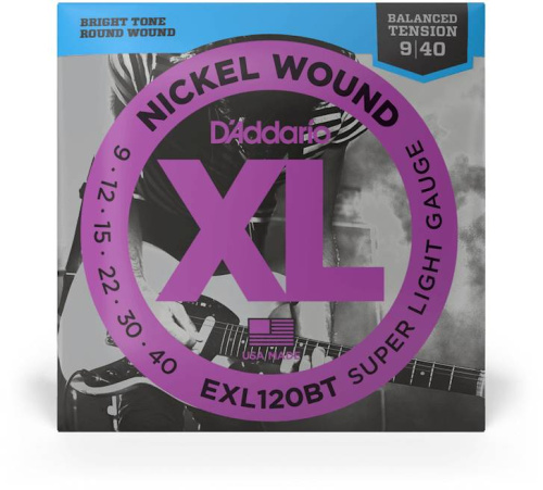 D'Addario EXL120BT струны для электрогитары, Super Light, 9-40, никель фото 2