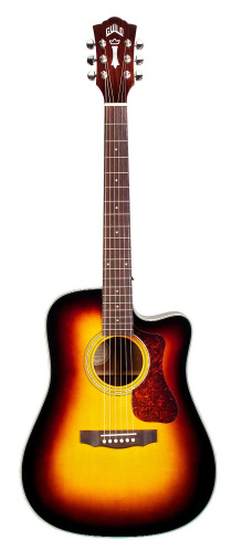 GUILD D-140CE ATB электроакустическая гитара формы дредноут с вырезом, топ - массив ели, корпус - массив махагони, цвет - санбёр фото 5