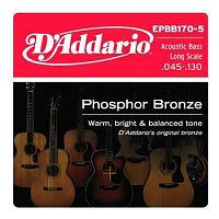 D'Addario EPBB170-5 струны для 5-струнной акустичекой бас-гитары 45-130