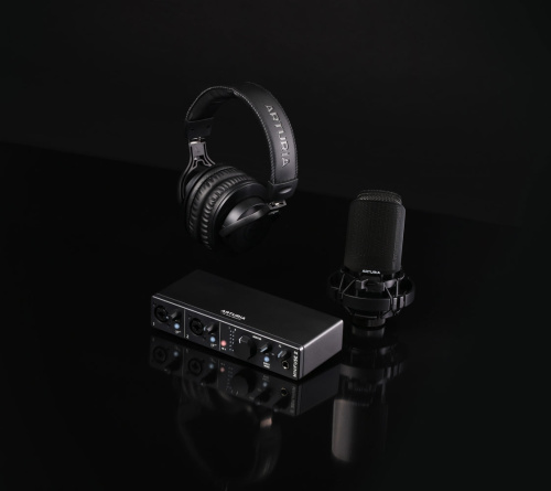 Arturia MiniFuse Recording Pack Black Комплект для звукозаписи (карта, микрофон, наушники), черный фото 3