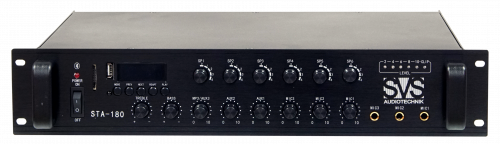 SVS Audiotechnik STA-180 Радиоузел 6 зон, 70/100 В (4, 8, 16 Ом), усилитель мощности 180 Вт фото 2