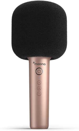 Maono MKP100 (champagne gold), караоке микрофон, bluetooth 5.0, встроенные динамики фото 2