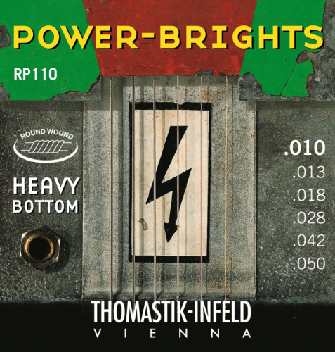 THOMASTIK RP110 струны серии Power-Brights для электрогитары, 10-50
