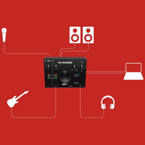 M-Audio AIR 192 I 4 Vocal Studio Pro Комплект включающий в себя USB аудио интерфейс M-Track 2X2, наушники HDH40, конденсаторный микрофон Nova Black, X фото 8